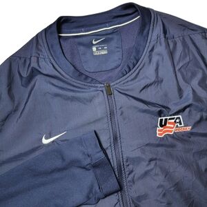Nike USA Hockey Navy Blue Full Zip Jacket XXL